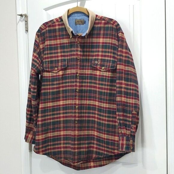 Roper Other - Roper Mens Plaid Button Down, Long Sleeve Western Shirt brown red plaid, Size xl